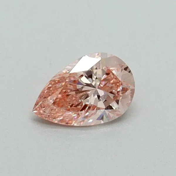 0.3ct PEAR Fancy Vivid Pink VS2 Coloured Lab diamond