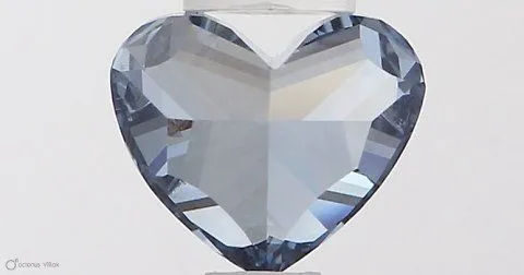 0.57ct HEART Fancy Vivid Blue VS2 Coloured Lab diamond