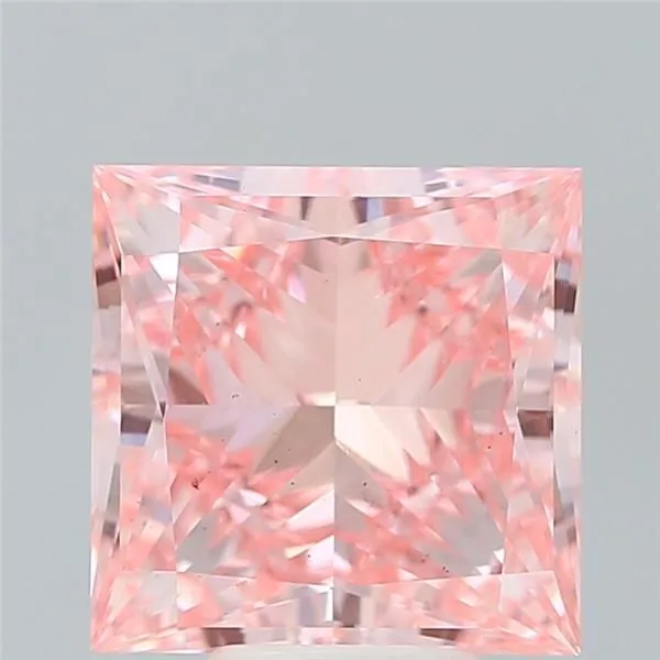 7.04ct PRINCESS Fancy Intense Pink VS2 Coloured Lab diamond