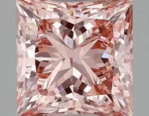 1ct PRINCESS Fancy Vivid Pink VVS2 Coloured Lab diamond
