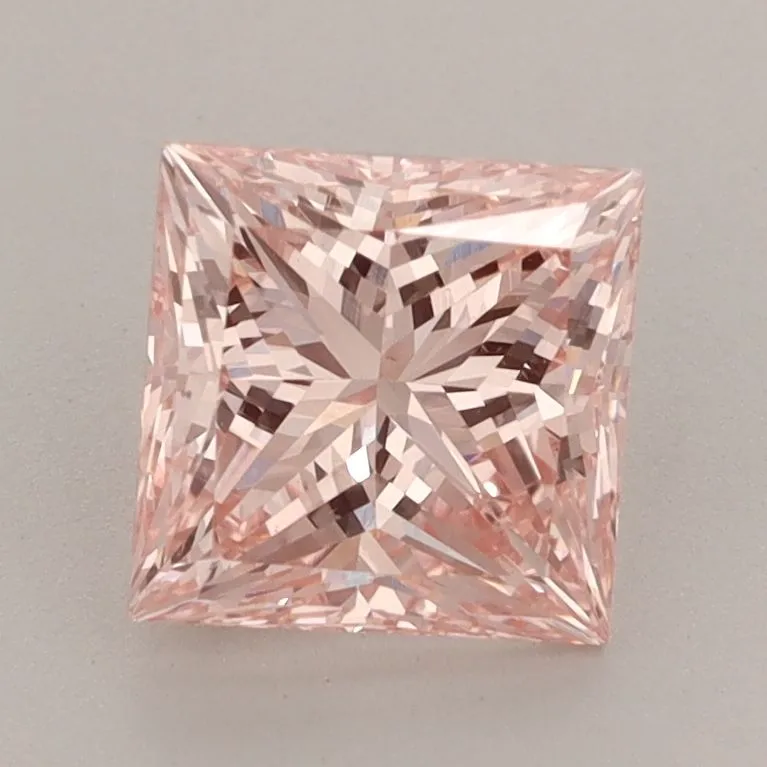 1.85ct PRINCESS Fancy Intense Pink VS1 Coloured Lab diamond