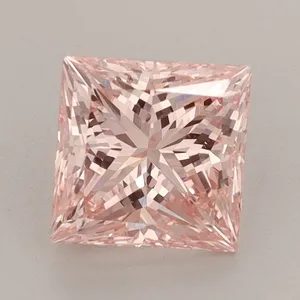 1.85ct PRINCESS Fancy Intense Pink VS1 Coloured Lab diamond