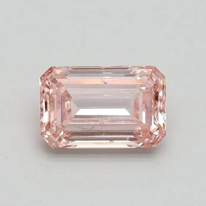 0.52ct EMERALD Fancy Intense Pink SI1 Coloured Lab diamond