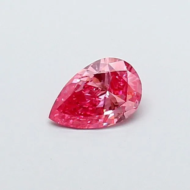 0.59ct PEAR Fancy Vivid Pink VS1 Coloured Lab diamond