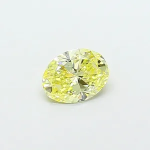 0.57ct OVAL Fancy Light Yellow VS2 Coloured Lab diamond