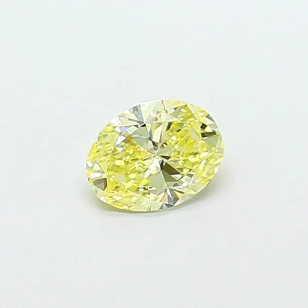 0.57ct OVAL Fancy Light Yellow VS2 Coloured Lab diamond