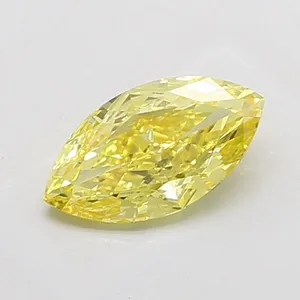 1.83ct MARQUISE Fancy Vivid Yellow VS2 Coloured Lab diamond