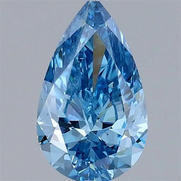 0.96ct PEAR Fancy Vivid Blue VS1 Coloured Lab diamond