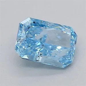 0.54ct RADIANT Fancy Vivid Blue VS1 Coloured Lab diamond