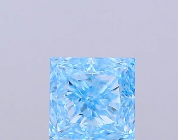 1.1ct PRINCESS Fancy Vivid Blue VVS2 Coloured Lab diamond