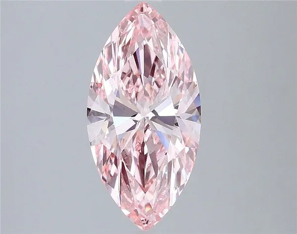 2ct MARQUISE Fancy Vivid Pink VS2 Coloured Lab diamond