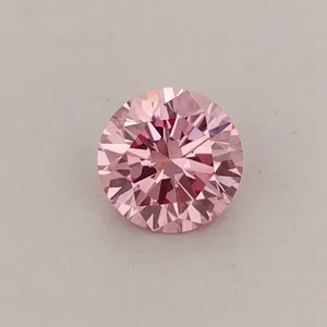0.3ct ROUND Fancy Vivid Pink VVS2 Coloured Lab diamond