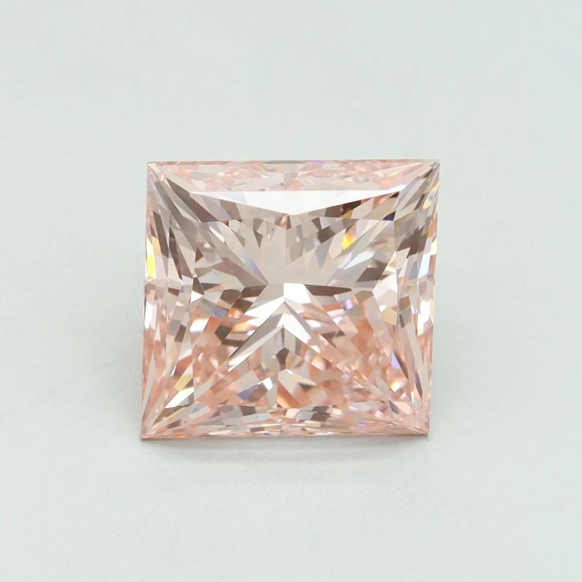 5.10ct PRINCESS Fancy Vivid Pink SI1 Coloured Lab diamond