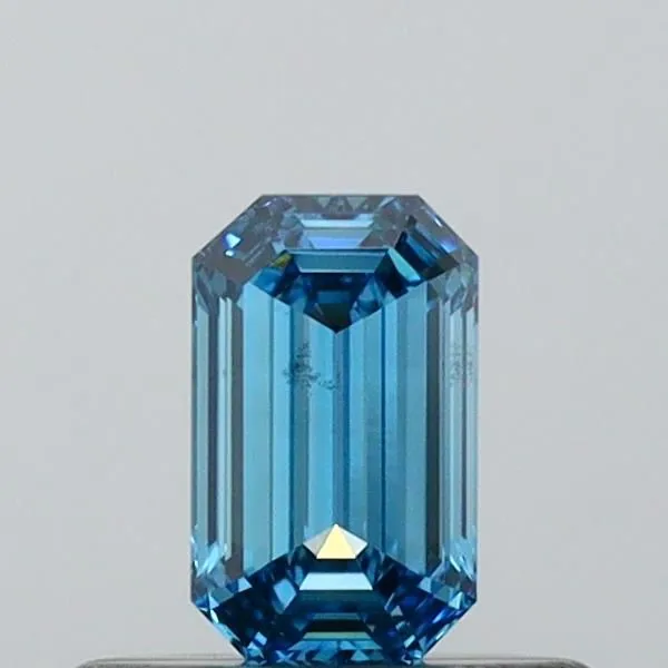 0.3ct EMERALD Fancy Vivid Blue VS2 Coloured Lab diamond