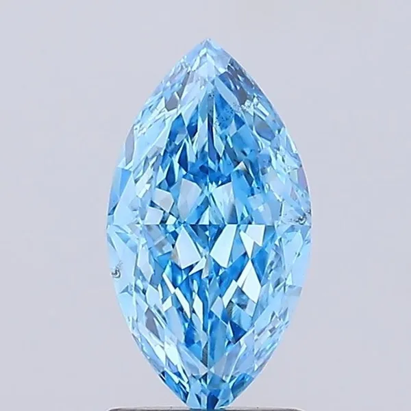 1.4ct MARQUISE Fancy Vivid Blue VS2 Coloured Lab diamond