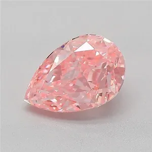 0.62ct PEAR Fancy Vivid Pink VVS2 Coloured Lab diamond