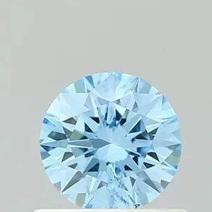 0.58ct ROUND Fancy Vivid Blue I1 Coloured Lab diamond