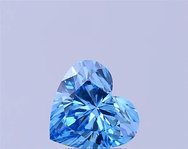 1.64ct HEART Fancy Vivid Blue VS1 Coloured Lab diamond