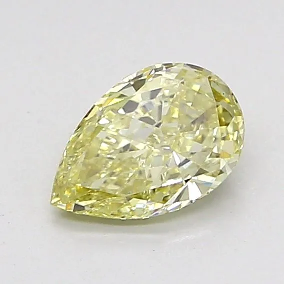 0.68ct PEAR Fancy Yellow VS2 Coloured Lab diamond