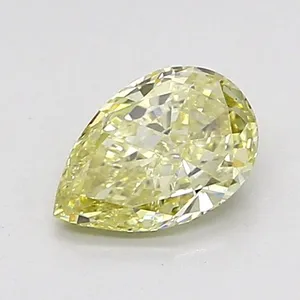 0.68ct PEAR Fancy Yellow VS2 Coloured Lab diamond
