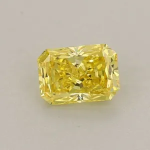 0.42ct RADIANT Fancy Vivid Yellow VS2 Coloured Lab diamond