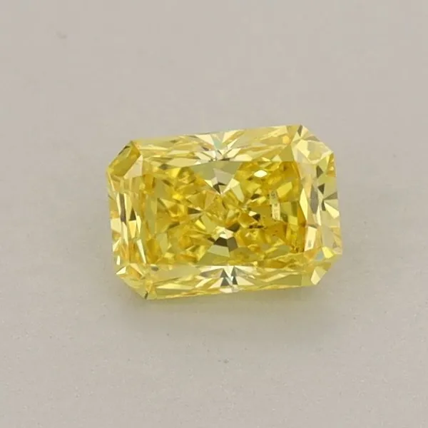 0.42ct RADIANT Fancy Vivid Yellow VS2 Coloured Lab diamond