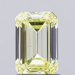 1.07ct EMERALD Fancy Light Yellow VS1 Coloured Lab diamond