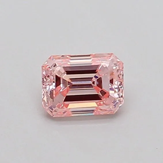 0.38ct EMERALD Fancy Intense Pink VS2 Coloured Lab diamond