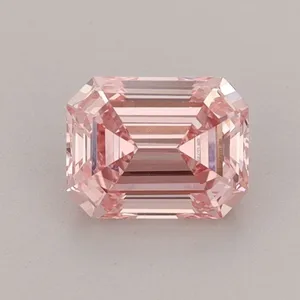 0.84ct EMERALD Fancy Vivid Pink VS1 Coloured Lab diamond