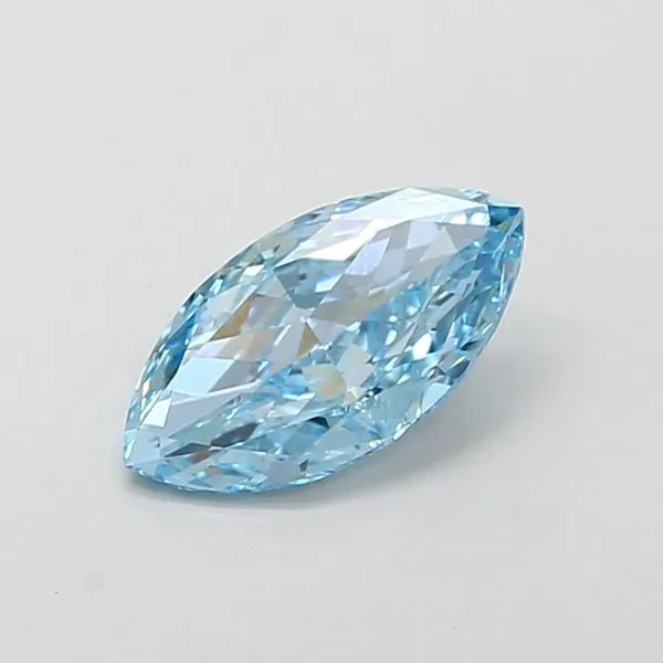 0.94ct MARQUISE Fancy Vivid Blue VS1 Coloured Lab diamond