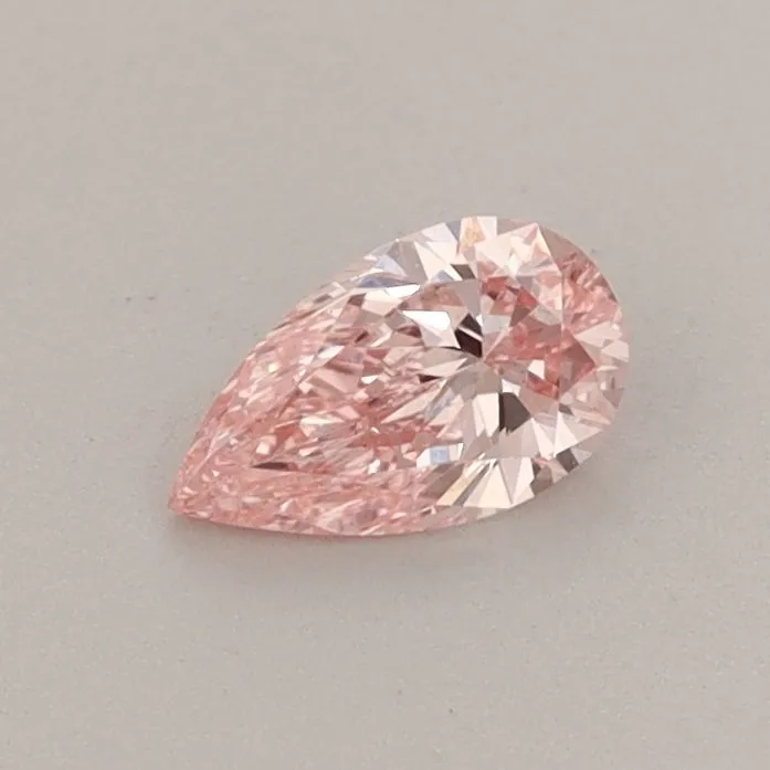 0.31ct PEAR Fancy Vivid Pink VVS2 Coloured Lab diamond