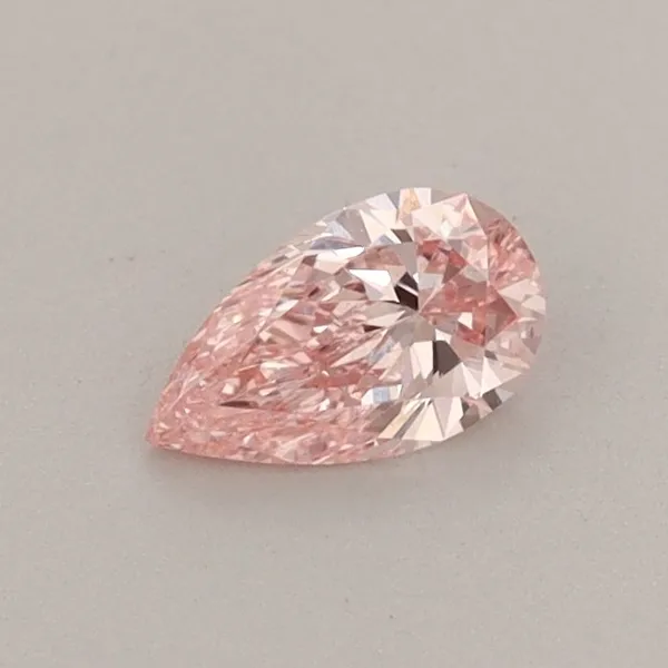 0.31ct PEAR Fancy Vivid Pink VVS2 Coloured Lab diamond