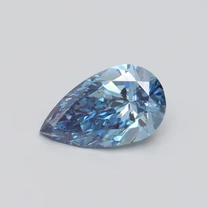 0.56ct PEAR Fancy Vivid Blue VS2 Coloured Lab diamond