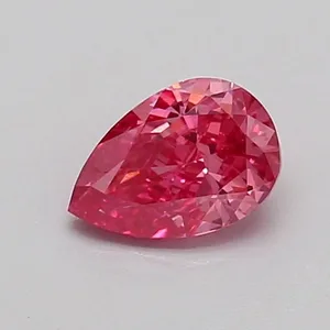 0.51ct PEAR Fancy Vivid Pink VS2 Coloured Lab diamond