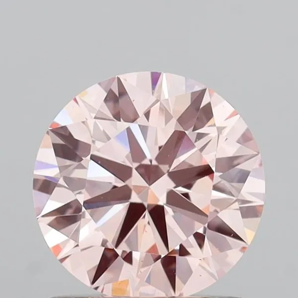 1.03ct ROUND Fancy Intense Pink VS1 Coloured Lab diamond