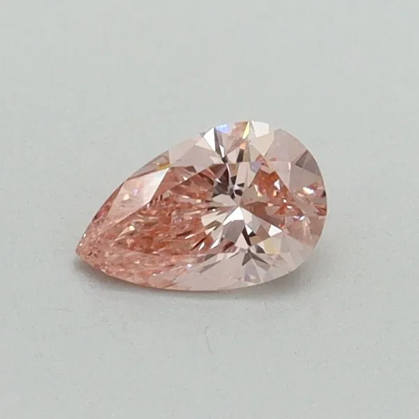 0.3ct PEAR Fancy Vivid Pink VVS2 Coloured Lab diamond