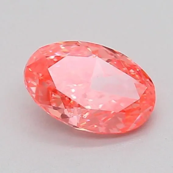 0.35ct OVAL Fancy Vivid Pink VVS2 Coloured Lab diamond