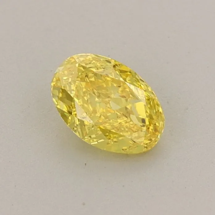 0.39ct OVAL Fancy Vivid Yellow VVS2 Coloured Lab diamond