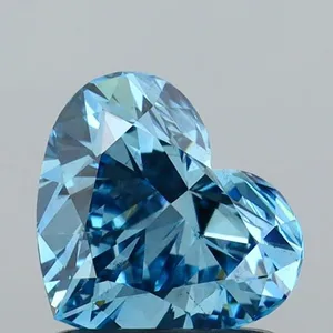 1.15ct HEART Fancy Vivid Blue VS2 Coloured Lab diamond