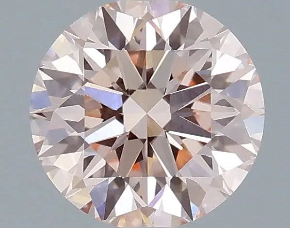 1.04ct ROUND Fancy Light Pink VVS2 Coloured Lab diamond