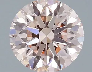 1.04ct ROUND Fancy Light Pink VVS2 Coloured Lab diamond