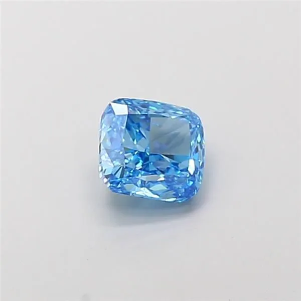 1ct CUSHION Fancy Vivid Blue VVS2 Coloured Lab diamond