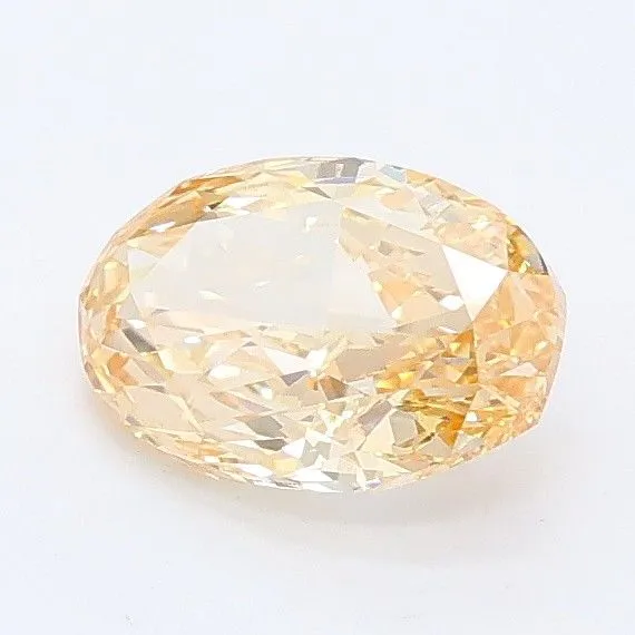 0.93ct OVAL Fancy Light Brownish Yellow VS1 Coloured Lab diamond