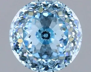 0.76ct ROUND Fancy Intense Blue VS1 Coloured Lab diamond