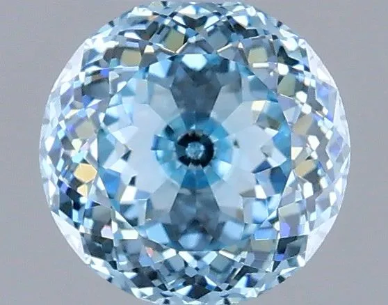 0.76ct ROUND Fancy Intense Blue VS1 Coloured Lab diamond