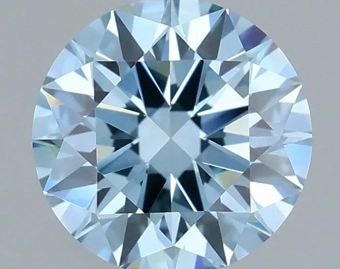 0.94ct ROUND Fancy Vivid Blue VVS2 Coloured Lab diamond