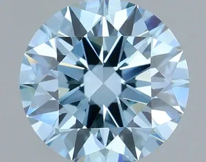 0.94ct ROUND Fancy Vivid Blue VVS2 Coloured Lab diamond