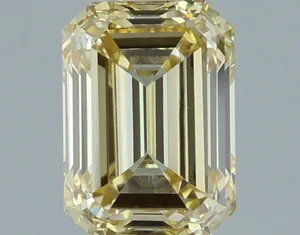 1.41ct EMERALD Fancy Light Yellow VS1 Coloured Lab diamond