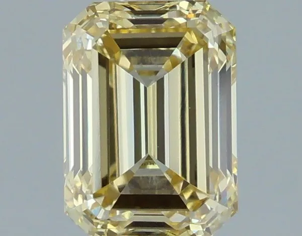 1.41ct EMERALD Fancy Light Yellow VS1 Coloured Lab diamond