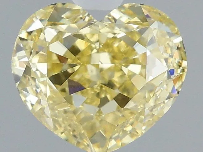 1.59ct HEART Fancy Intense Yellow VVS2 Coloured Lab diamond